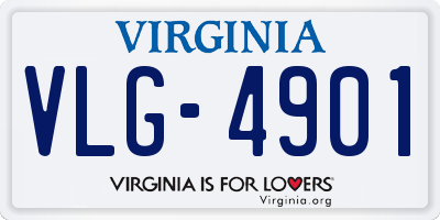 VA license plate VLG4901