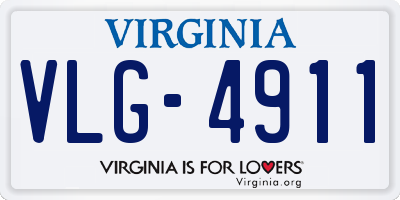 VA license plate VLG4911