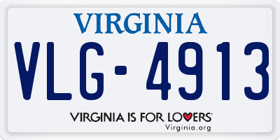 VA license plate VLG4913