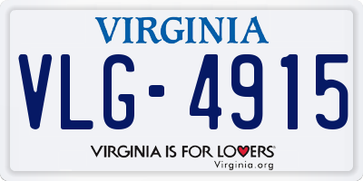 VA license plate VLG4915