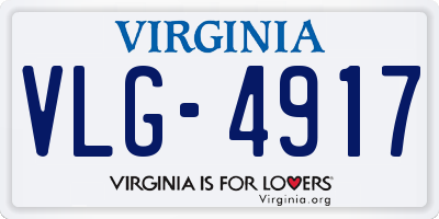 VA license plate VLG4917