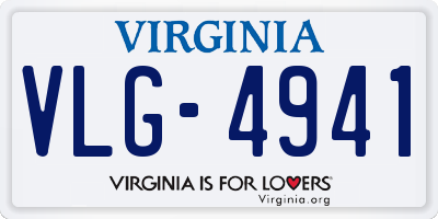 VA license plate VLG4941