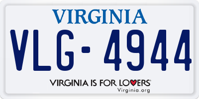 VA license plate VLG4944