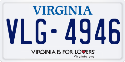 VA license plate VLG4946