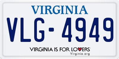 VA license plate VLG4949