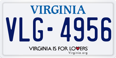 VA license plate VLG4956