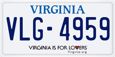 VA license plate VLG4959