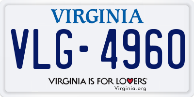 VA license plate VLG4960