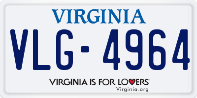 VA license plate VLG4964