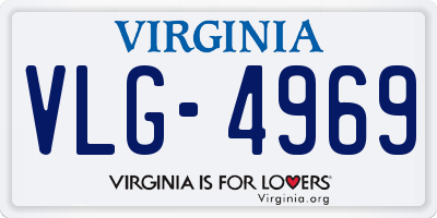 VA license plate VLG4969
