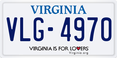 VA license plate VLG4970