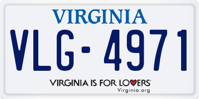 VA license plate VLG4971