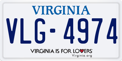 VA license plate VLG4974
