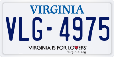 VA license plate VLG4975