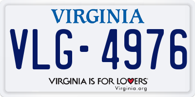 VA license plate VLG4976