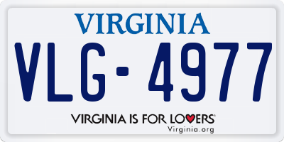 VA license plate VLG4977