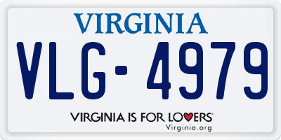 VA license plate VLG4979