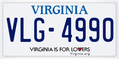 VA license plate VLG4990