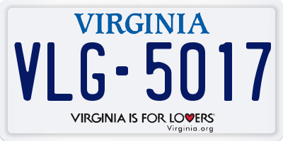 VA license plate VLG5017