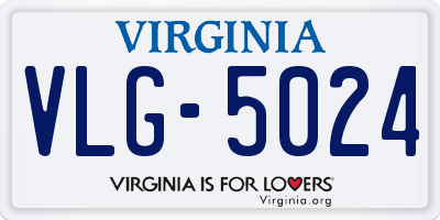 VA license plate VLG5024