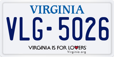 VA license plate VLG5026