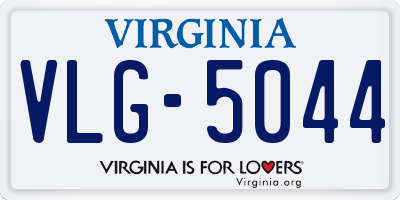 VA license plate VLG5044