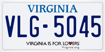 VA license plate VLG5045