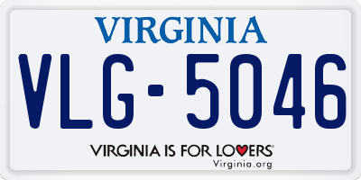 VA license plate VLG5046