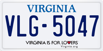 VA license plate VLG5047