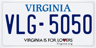 VA license plate VLG5050