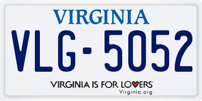 VA license plate VLG5052