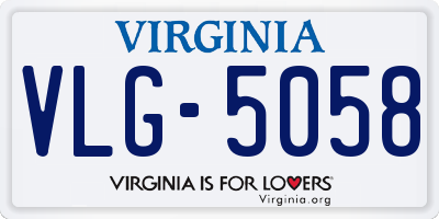 VA license plate VLG5058
