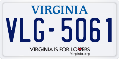 VA license plate VLG5061