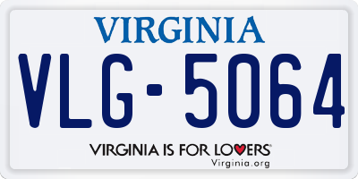 VA license plate VLG5064