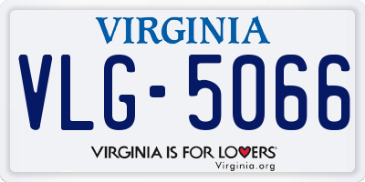 VA license plate VLG5066
