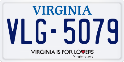 VA license plate VLG5079