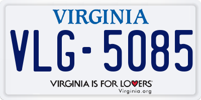 VA license plate VLG5085