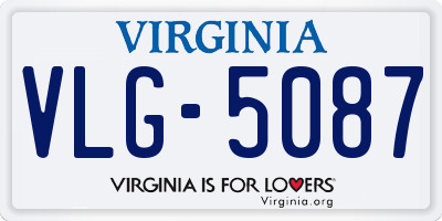 VA license plate VLG5087