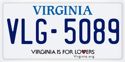 VA license plate VLG5089
