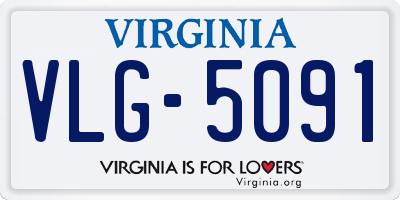 VA license plate VLG5091