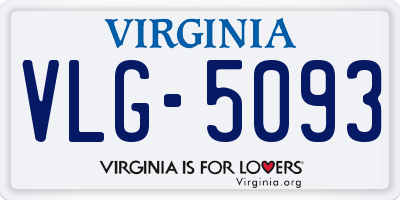 VA license plate VLG5093