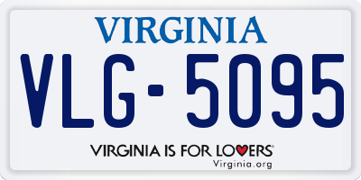 VA license plate VLG5095