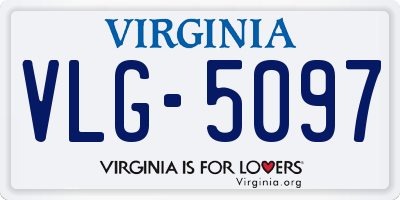 VA license plate VLG5097