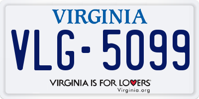 VA license plate VLG5099