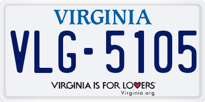 VA license plate VLG5105