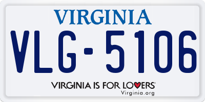 VA license plate VLG5106
