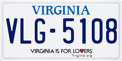 VA license plate VLG5108