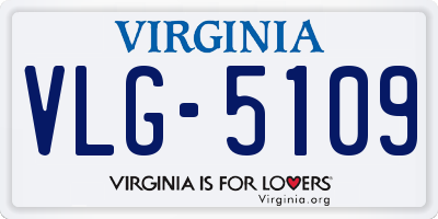 VA license plate VLG5109