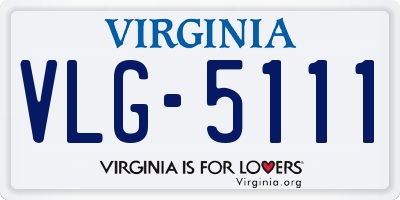 VA license plate VLG5111