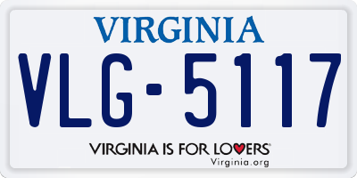 VA license plate VLG5117